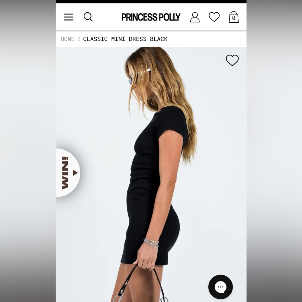 CLASSIC MINI DRESS BLACK - Picture 4 of 5